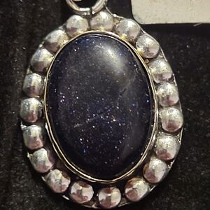 Elegant Silver and Black Pendant Necklace